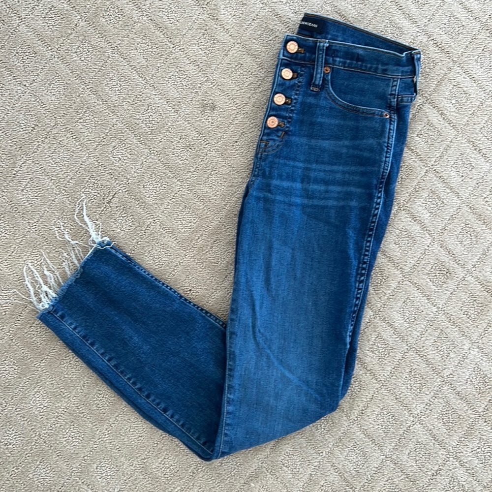 JCrew Vintage Straight Frayed Hem Jeans